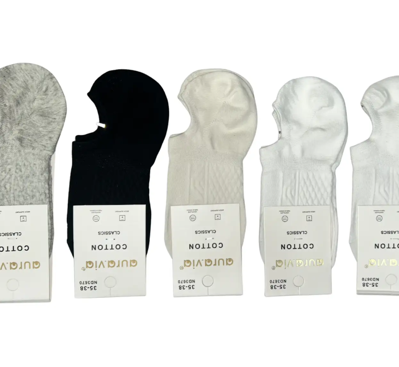 Skarpetki Damskie bawełniane stopki zestaw 5 par r. 35-38/38-41 Aura.via — zdjęcie 2