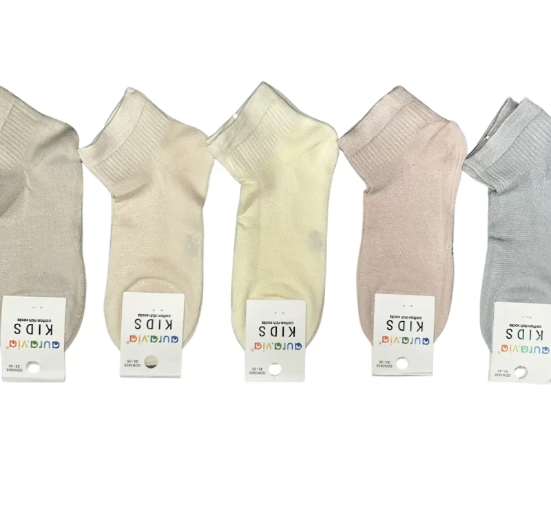 Stopki dziewczęce, skarpety bawełniane 5 par 24-27/28-31/32-35 Aura.via — zdjęcie 2