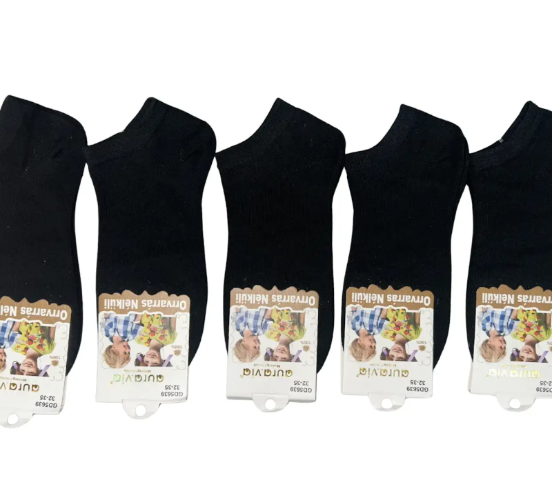 Stopki dziewczęce, skarpety bawełniane 5 par 24-27/28-31/32-35 Aura.via — zdjęcie 2