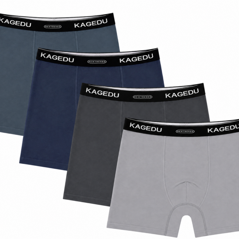 Bokserki męskie bambusowe KAGEDU z wydłużonymi nogawkami – komfort każdego dnia rozmiary M-L/XL/XXL