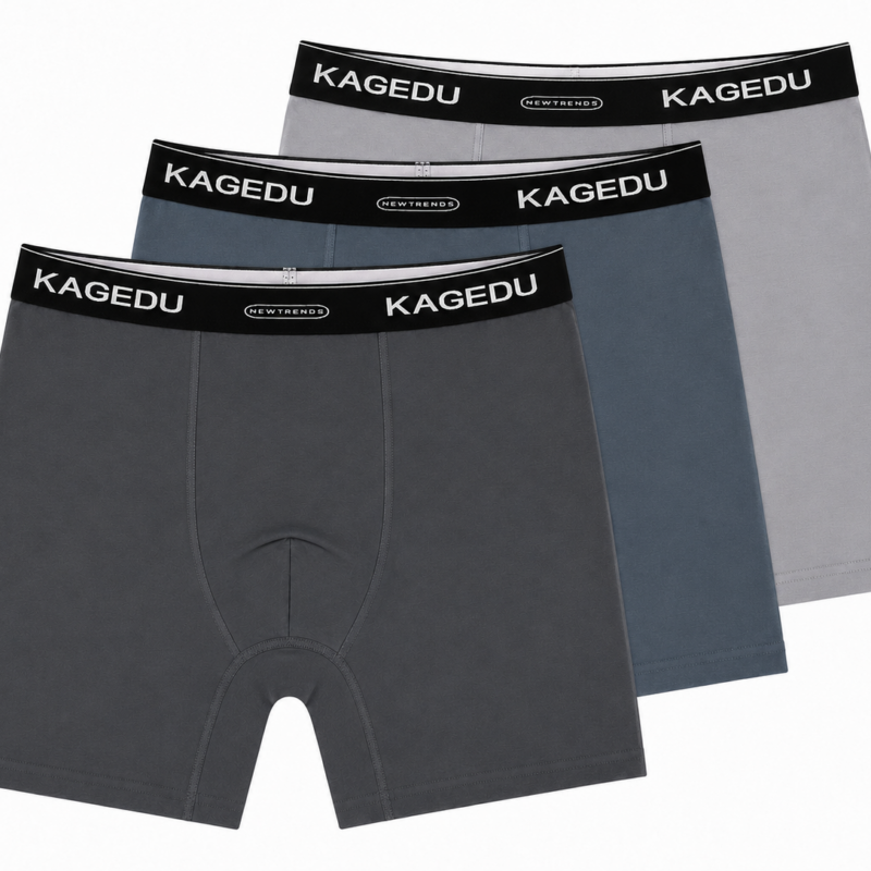 Bokserki męskie bambusowe KAGEDU z wydłużonymi nogawkami – komfort każdego dnia rozmiary 3XL