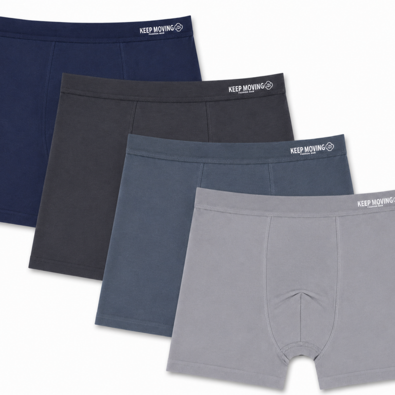 Bokserki męskie KEEP MOVING z wydłużonymi nogawkami – wygoda na co dzień rozmiary M-L/XL/XXL