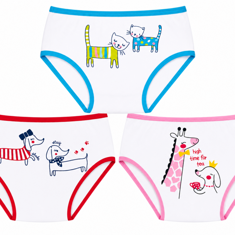 Majtki dziewczęce 3 sztuki figi DC Polo GIRL 10-12 Lat