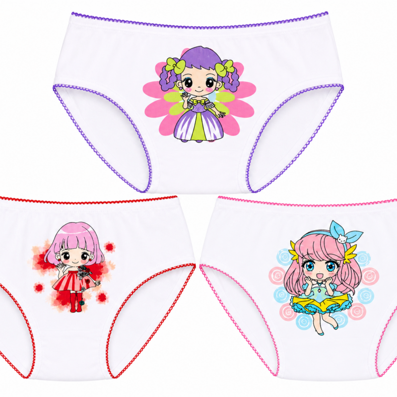 Majtki dziewczęce 3 sztuki figi DC Polo GIRL 10-12 Lat