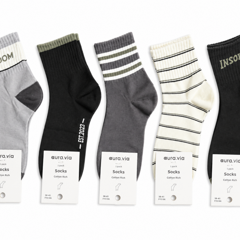 Skarpety bawełniane mix 5 par sportowe 35-38/38-41 Aura.via