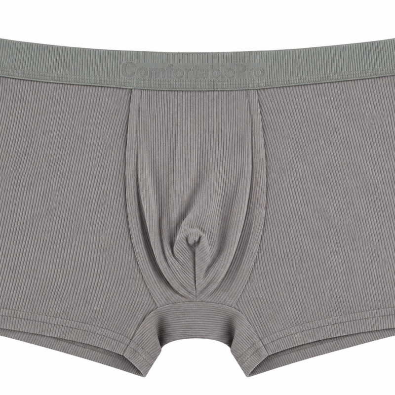 Bokserki męskie Aura.via bambusowe prążkowane M-3XL